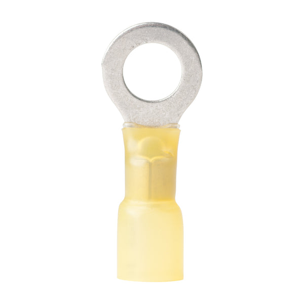 Ancor 12-10 5/16 Ring Terminal Heat Shrink Yellow 25 Pack - 312525