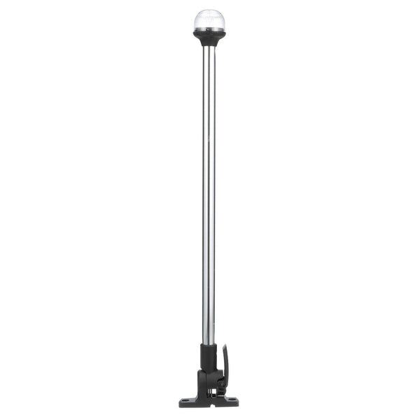 Attwood LightArmor All-Round 20in Aluminum Pole Black Composite Base - 5550-PA20-7