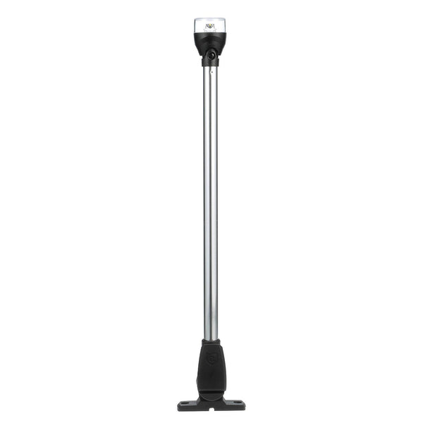 Attwood LightArmor All-Round 20in Aluminum Pole Black Composite Base - 5551-PA20-7
