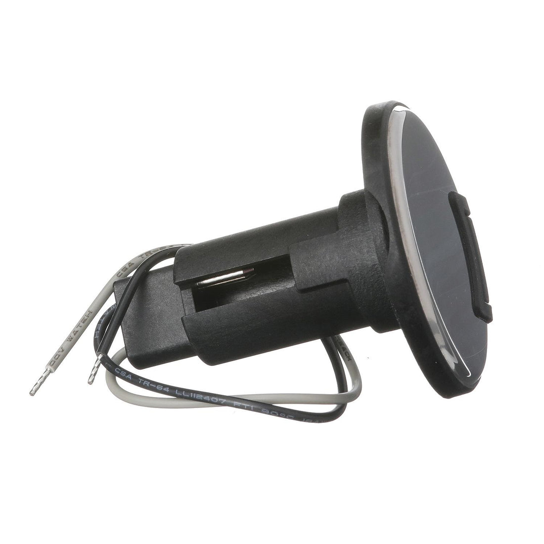 Attwood 910R Series Round Base 2-Pin Over Mold 306 Stainless Steel Black Cover - 910R2PSB-7