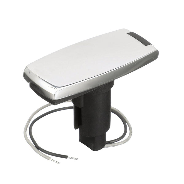 Attwood 910V Series Rectangle Base 2-Pin Over Mold 306 Stainless Steel Black Cover - 910V2SS-7