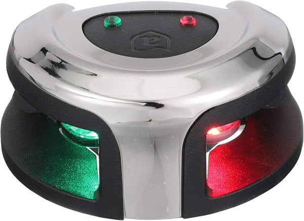 Attwood LightArmor Deck Mount LED Navigation Light 2NM Stainless Steel Bi-Color - NV2002SS-7