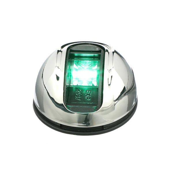 Attwood LightArmor Round LED Navigation Light 2NM Stainless Steel Green - NV3012SSG-7