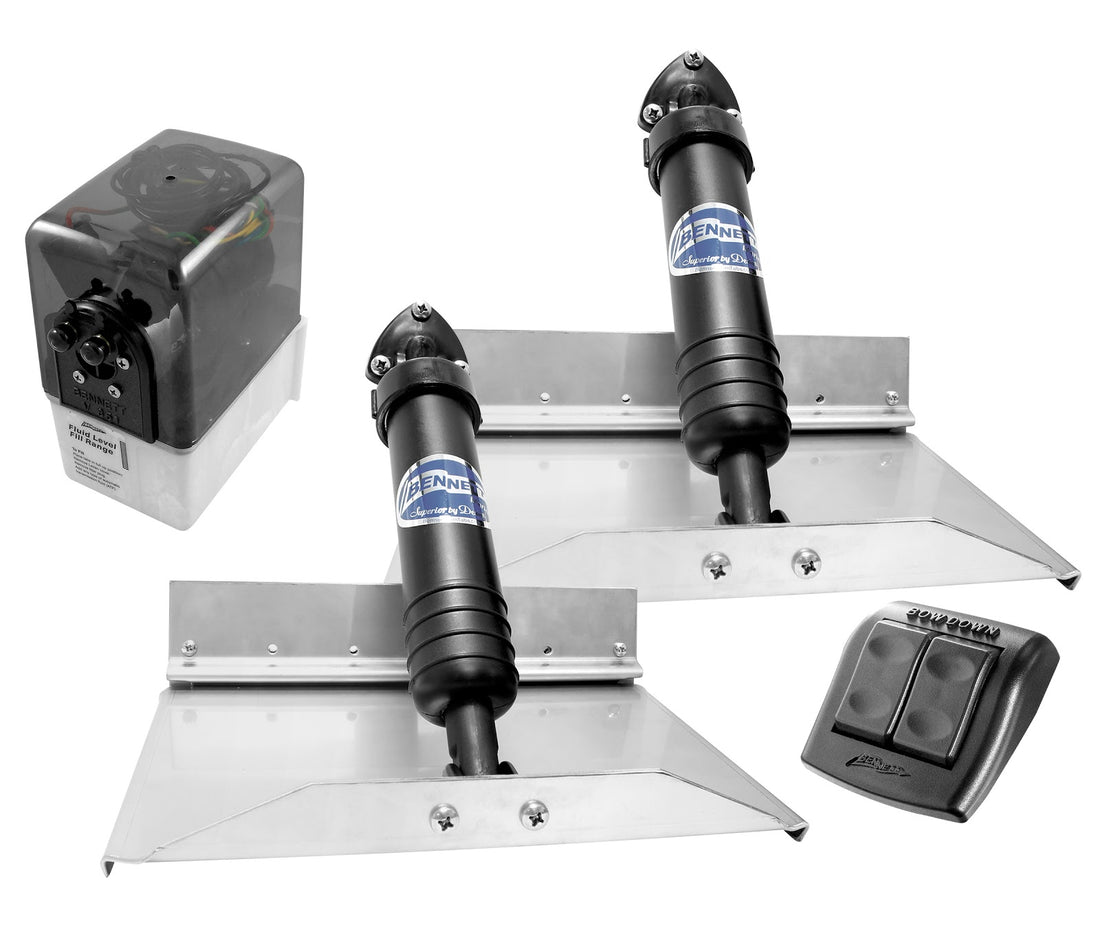 Bennett 12X9 Trim Tabs W/Euro Waterproof Rocker - 129E