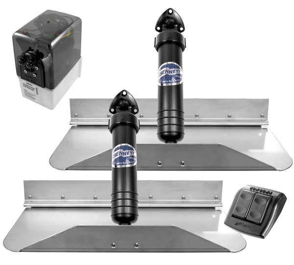 Bennett 18X9 Trim Tabs W/Euro Waterproof Rocker - 189E