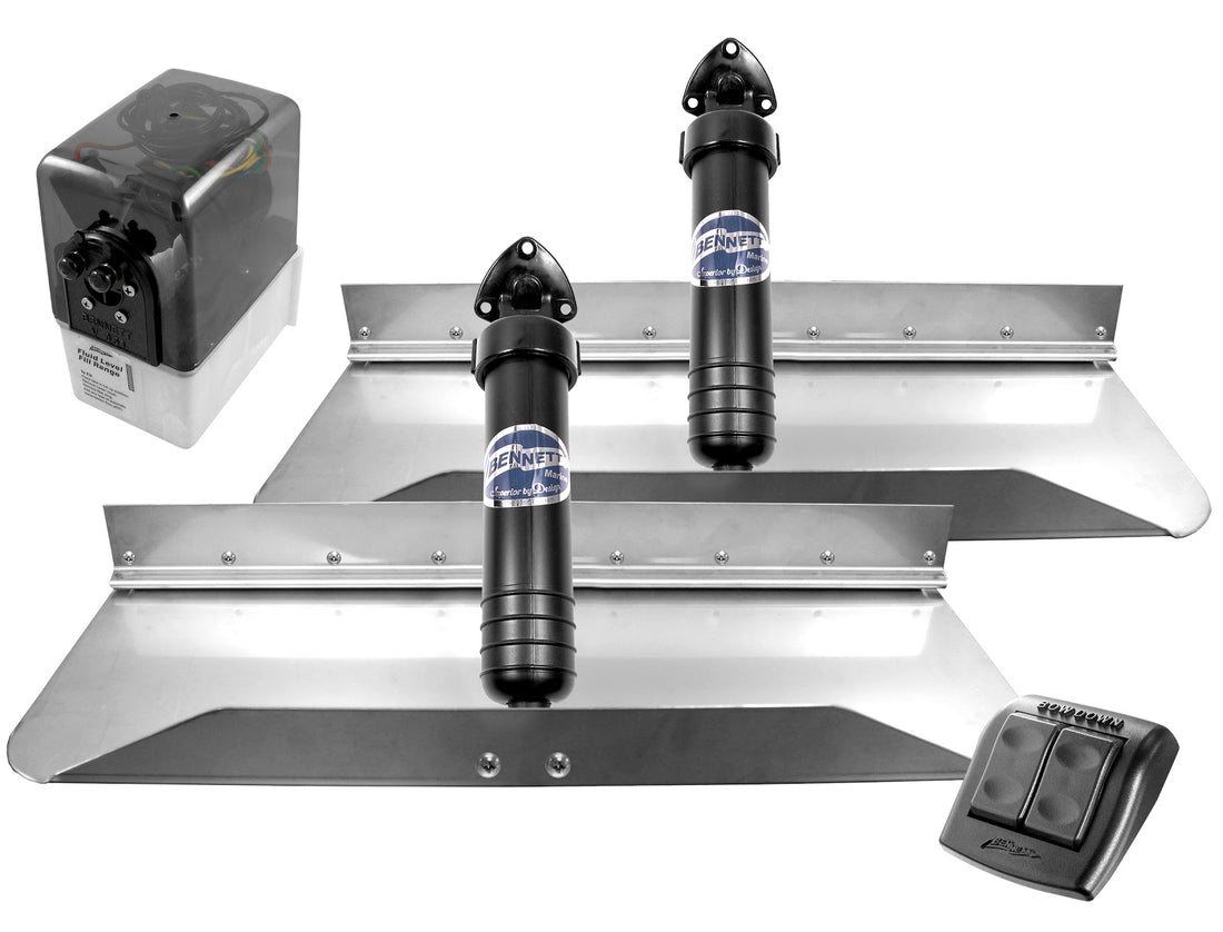 Bennett 24X9 Trim Tabs W/Euro Waterproof Rocker - 249E