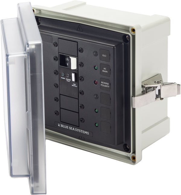 Blue Sea Panel Enclosure 120v AC 50A ELCI Main Surface Mount System - 3118-BSS