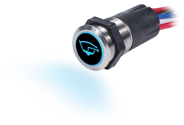 Blue Sea 4180 15A Push Button Backlit Switch Off-On - 4180-BSS