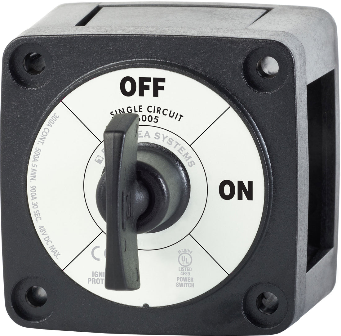 Blue Sea M-Series Battery Switch On/Off Black with Key - 6005200-BSS
