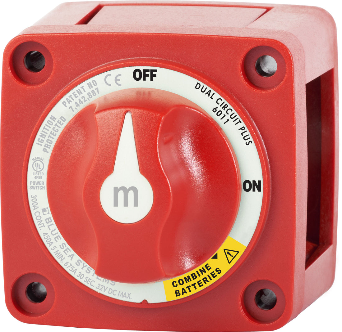 Blue Sea M-Series Battery Switch On/Off Dual Circuit Plus - 6011-BSS