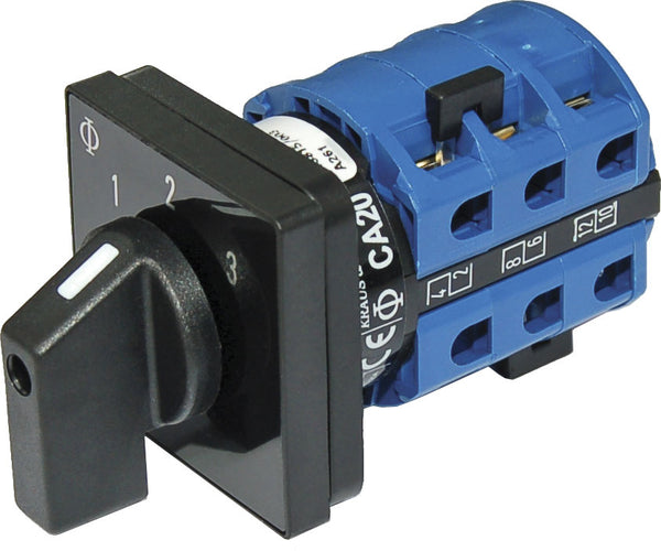 Blue Sea Rotary Switch 120VAC 30 Amp Off + 3 Position - 9010-BSS