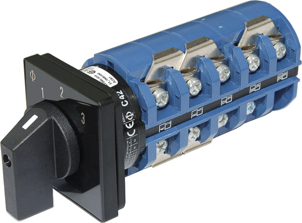 Blue Sea Rotary Switch 240VAC 65 Amp Off + 3 Position - 9077-BSS
