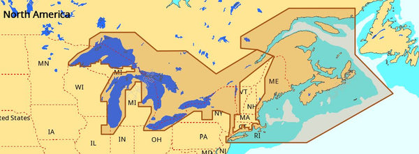 C Map Na M026 Max Wide Micro Sd Great Lakes, Northeast And Approaches