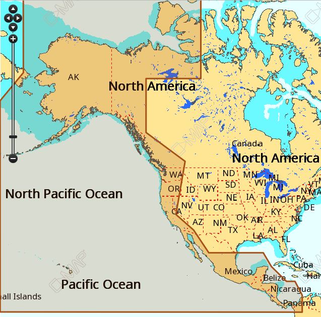 C Map Na M035 Max Mega Wide Micro Sd Pacific Coast And Central America