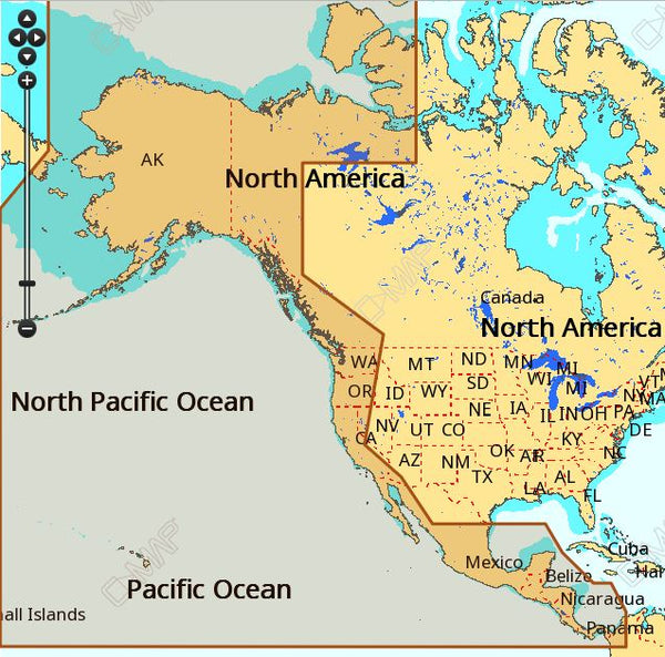 C Map Na M035 Max Mega Wide Micro Sd Pacific Coast And Central America