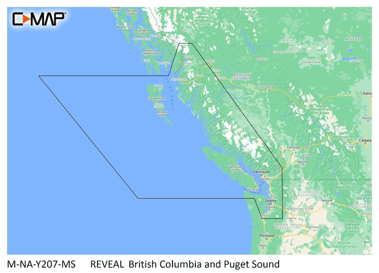 C-MAP Reveal Coastal British Columbia and Puget Sound - M-NA-Y207-MS