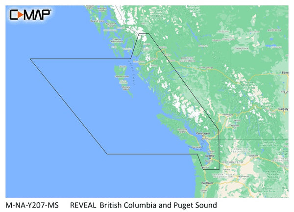 C-MAP Reveal Coastal British Columbia and Puget Sound - M-NA-Y207-MS