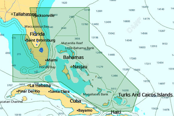 C-MAP M-NA-D943 4D Local Florida And The Bahamas - M-NA-D943-MS