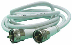 Digital 20ft RG8X W/ Mini UHF Female Connectors & PL259 Adap - C652-20