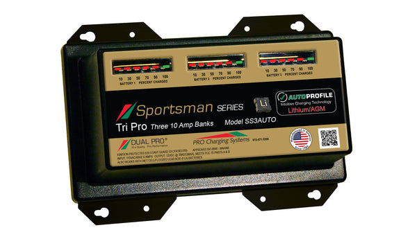 Dual Pro SS3AUTO Battery Charger, Auto Profile 3 Bank 30 Amps - SS3AUTO