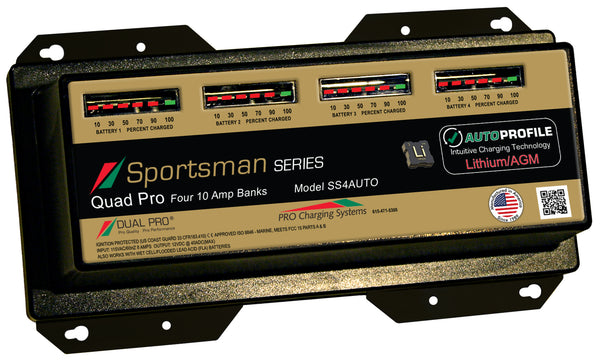 Dual Pro Ss4 Auto Battery Charger, Auto Profile 4 Bank 40 Amps