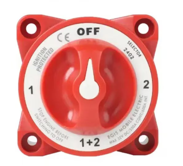 EGIS 2402 e-Series 350A  Battery Selector Switch Off/1/Both/2 w/AFD - 2402
