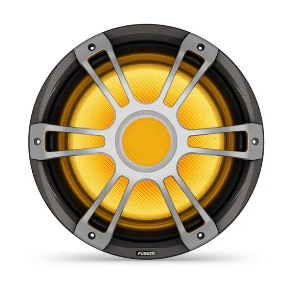 Fusion SG-SL123SPG 12in 600 Watt Sub-Woofer Sports Grill Gray - 010-02775-11