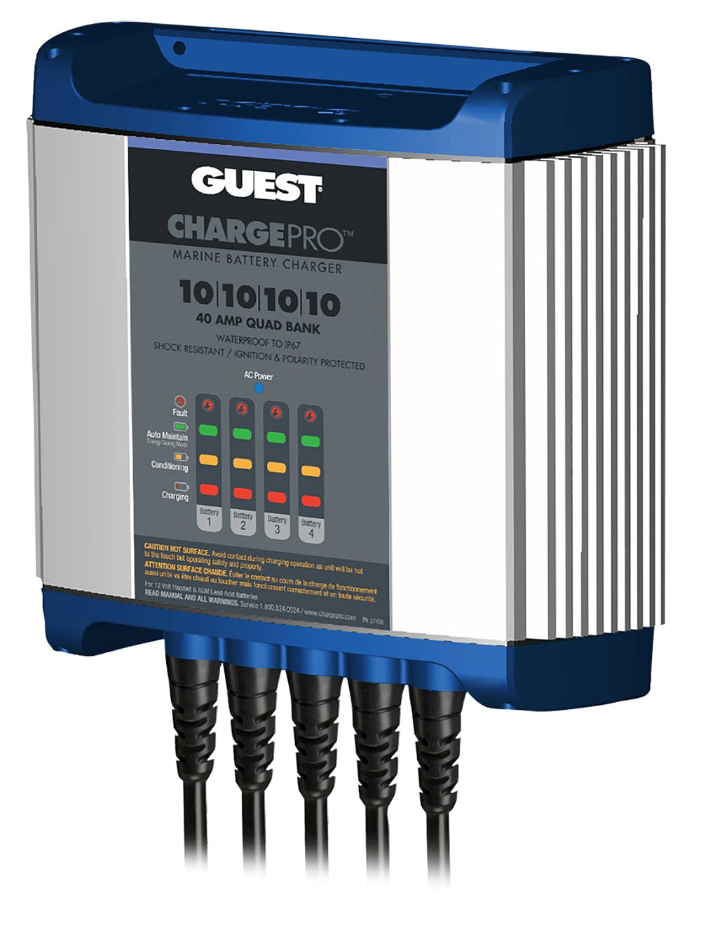 Guest 2740A 40A 4 Bank 120V Input Battery Charger - 2740A