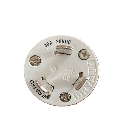 Hubbell Hbl328 Dcpw 30 A 28 V Dc Locking Connector Male White