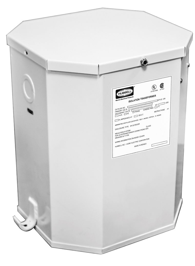 Hubbell Hbl50 Aitw 15k Va 60 Hz Isolation Transformer White