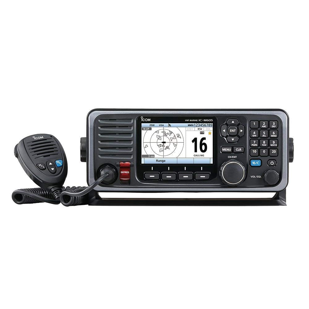 Icom M605 25W VHF AIS Rear Mic Connector - M605 41 USA