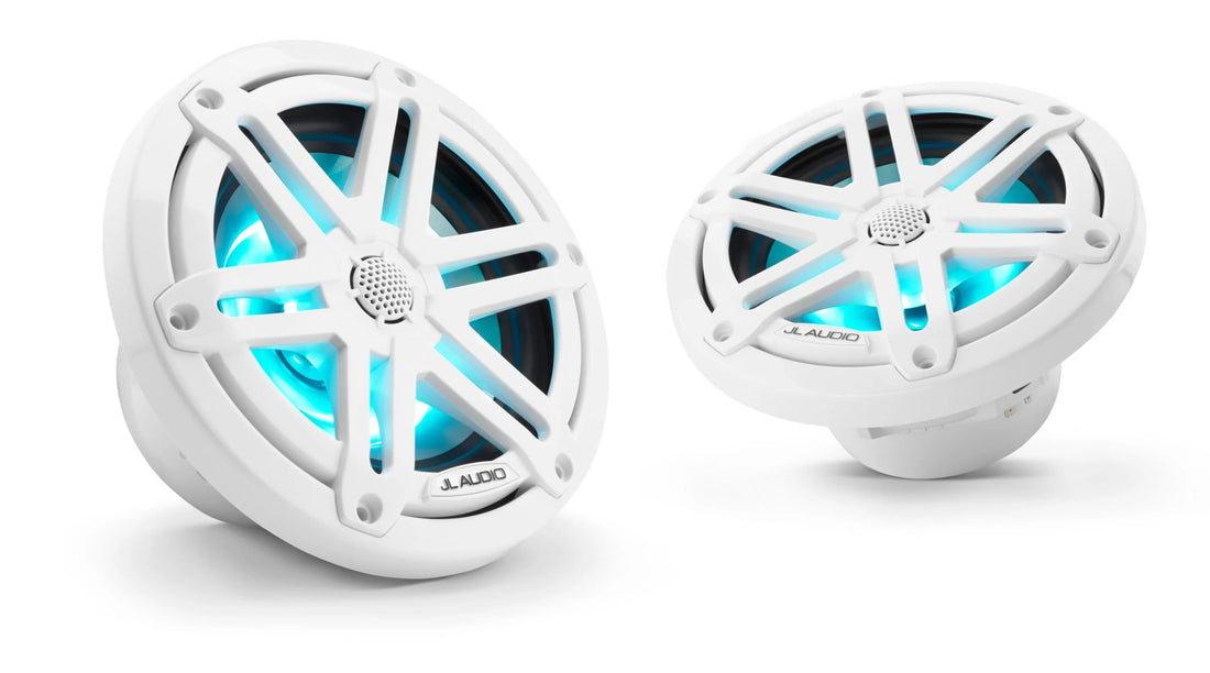 JL Audio M3 6.5in Coaxial Speakers White Sport Grille with RGB LED - 010-03064-00