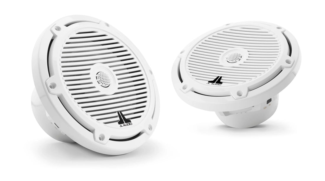JL Audio M3 7.7in Coaxial Speakers White Classic Grille - 010-03065-00