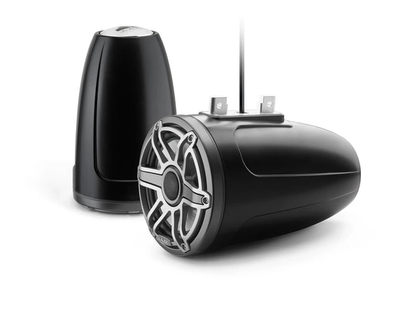 JL Audio M6 7.7in Enclosed Tower Speakers Titanium Sport Grille - 010-03279-00