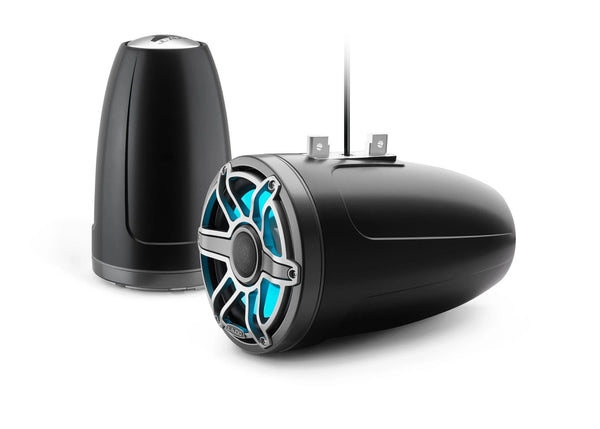 JL Audio M6 8.8in Enclosed Tower Speakers Titanium Sport Grill - 010-03284-00