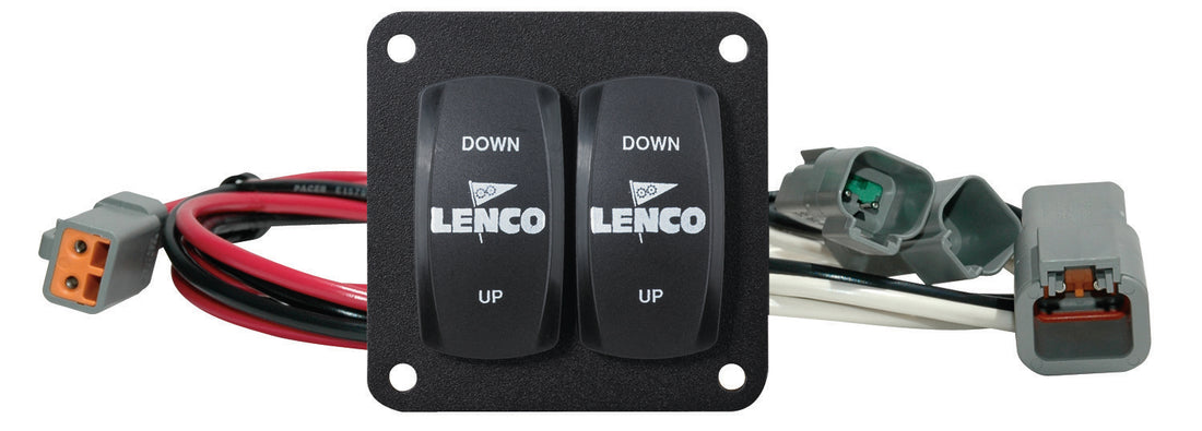 Lenco Double Rocker Switch Kit Single Actuator Systems 12vDC & 24vDC - 10222-211D