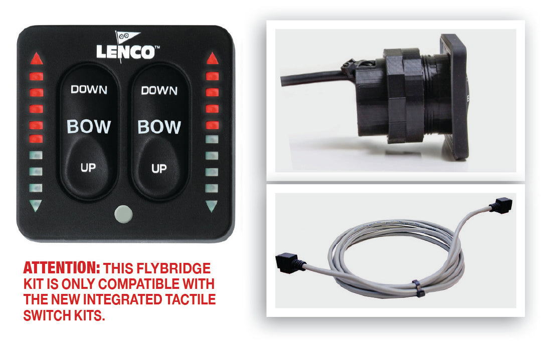 Lenco LED Flybridge Key Pad With 20ft Shielded Harness For Use with 15169-001 - 11841-002