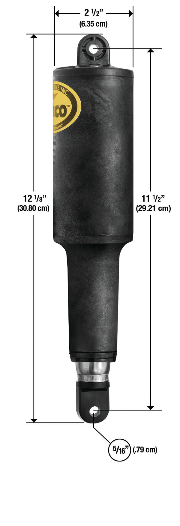 Lenco 2 1/4in Stroke Standard Actuator 5/16in 24V - 15061-001