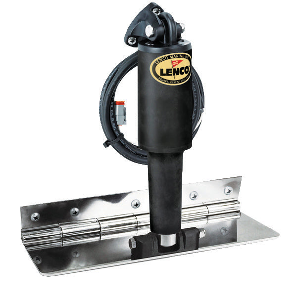 Lenco 4inx12in Limited Space Trim Tab Kit 12v Polished Finish - 15088-101