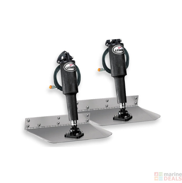 Lenco 12inx12in Standard Mount Trim tab Kit 12v Standard Integrated Switch - 15105-102