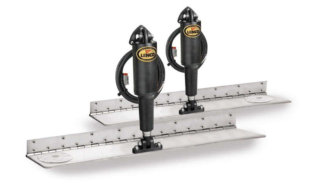 Lenco 4inx18in Hybrid Trim Tab Kit 12 V