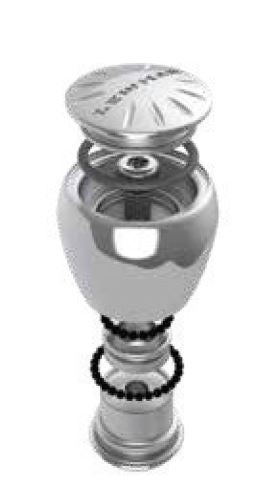 Lewmar Power Grip Knob Stainless Steel with Rim Clamp - 89700862