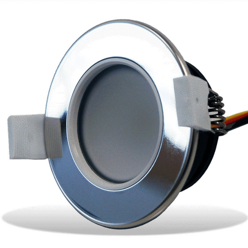 Lumishore LUX DL65 Downlight Full Spectrum CRGBW 12/24vDC 5 Watt Chrome Bezel - 010-04439-00