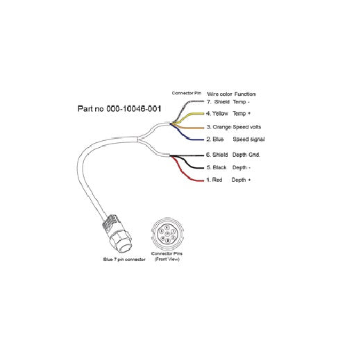Lowrance 000-10046-001 Pigtail Bare Wires To Blue Connector - 000-10046-001