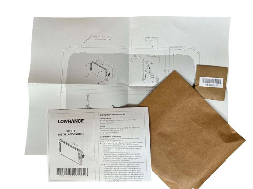 Lowrance Flush Mount Kit for Elite FS 12 - 000-16446-001
