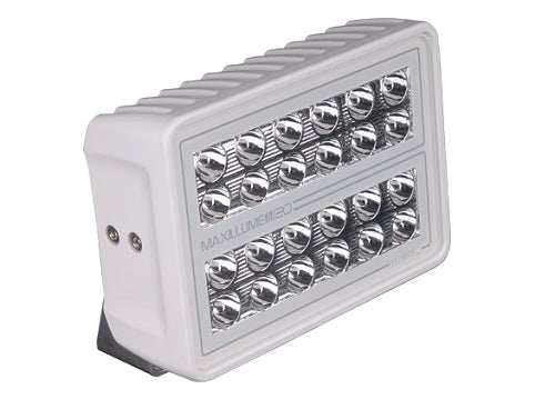Lumitec Maxillume H120 Flood White LED Trunnion Mount White Finish 12/24v - 101346