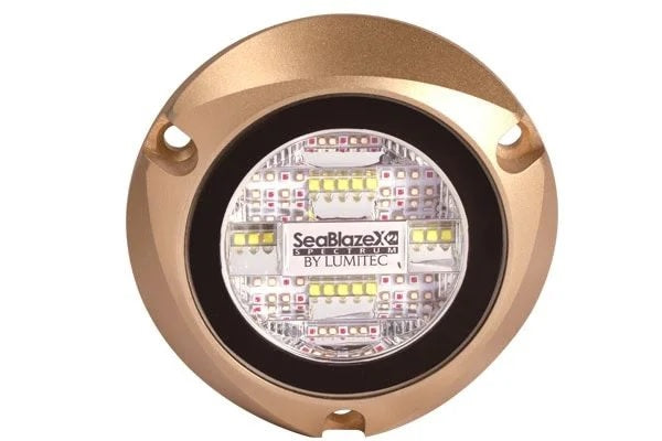 Lumitec Seablaze X2 Spectrum RGBW LED Surface Mount Bronze Housing 12/24v - 101515