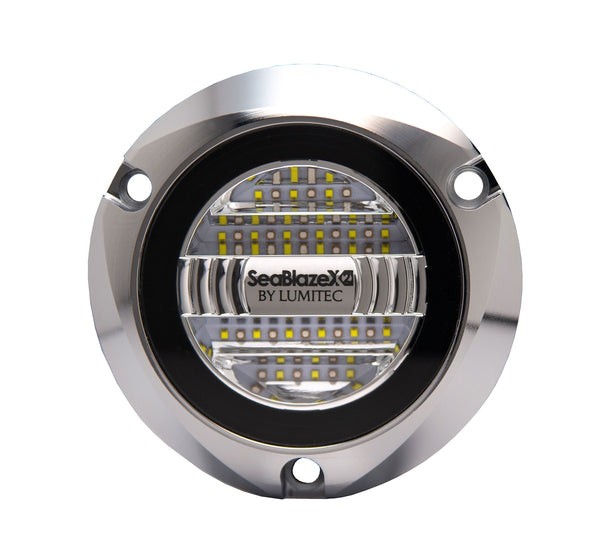 Lumitec Seablaze X2 Spectrum RGBW LED Surface Mount Polished Housing 12/24v - 101591
