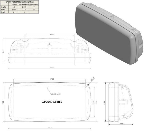 Navpod Gp2040 22 System Pod For Raymarine Es95/97/98 & Axiom Pro 9
