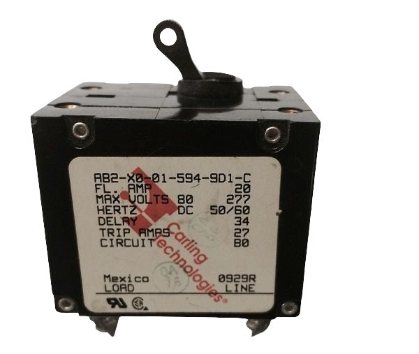 Newmar 30 Amp Double Pole Breaker W/ Black Throw - 089-0301-2